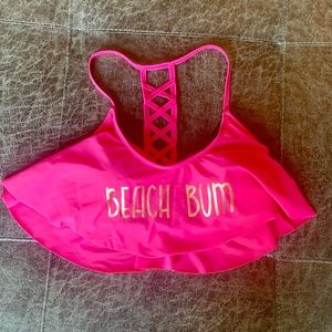 👙 Neon Pink Beach Bum Bikini Top 👙